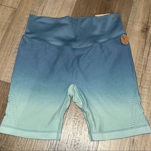 Victorias Secret Pink Seamless Blue Ombré Biker Shorts